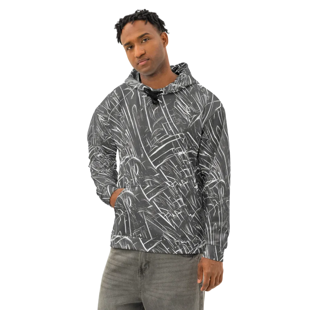 Inkwood Collision on Cotton Hoodie — Left Front