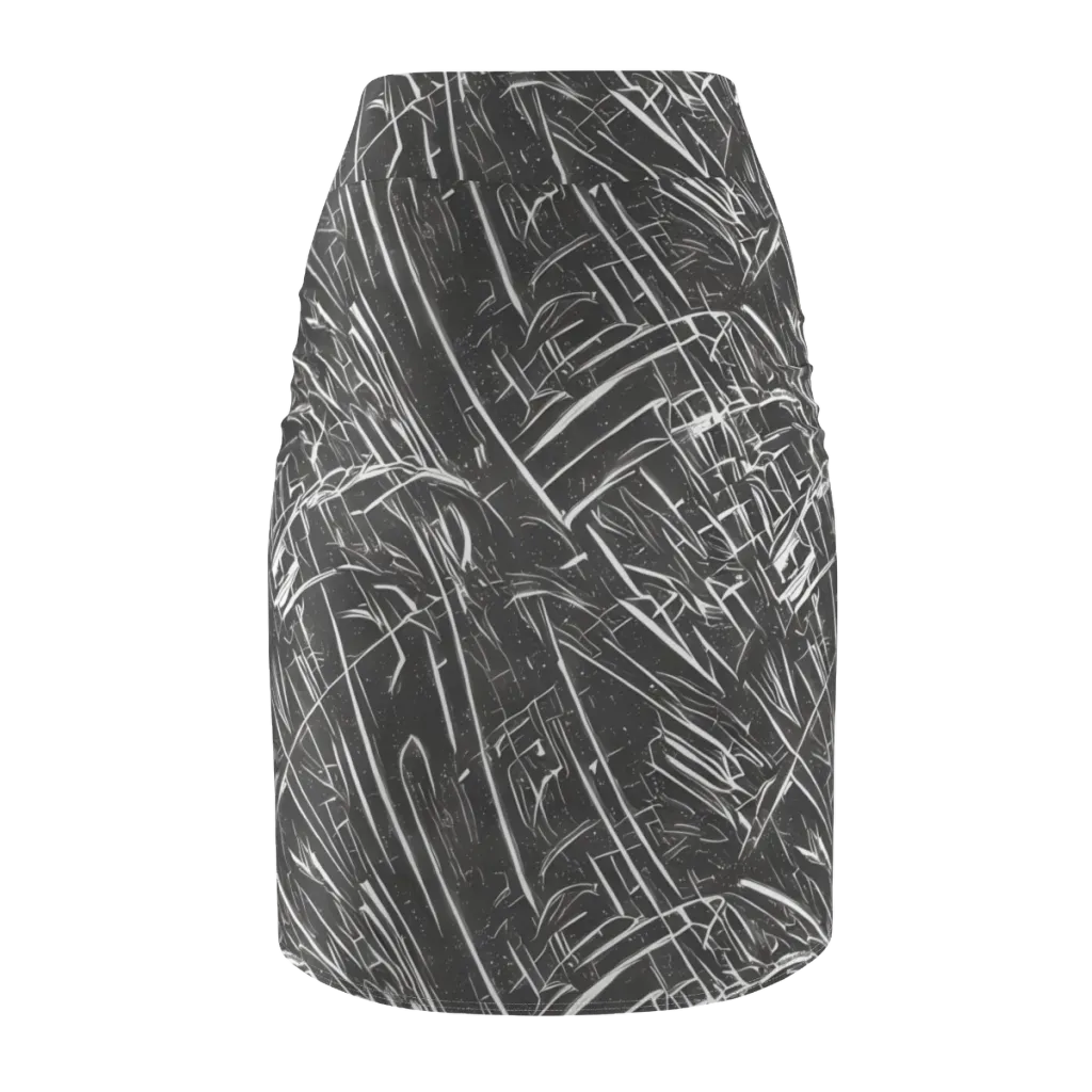 Inkwood Collision on Pencil Skirt — Back