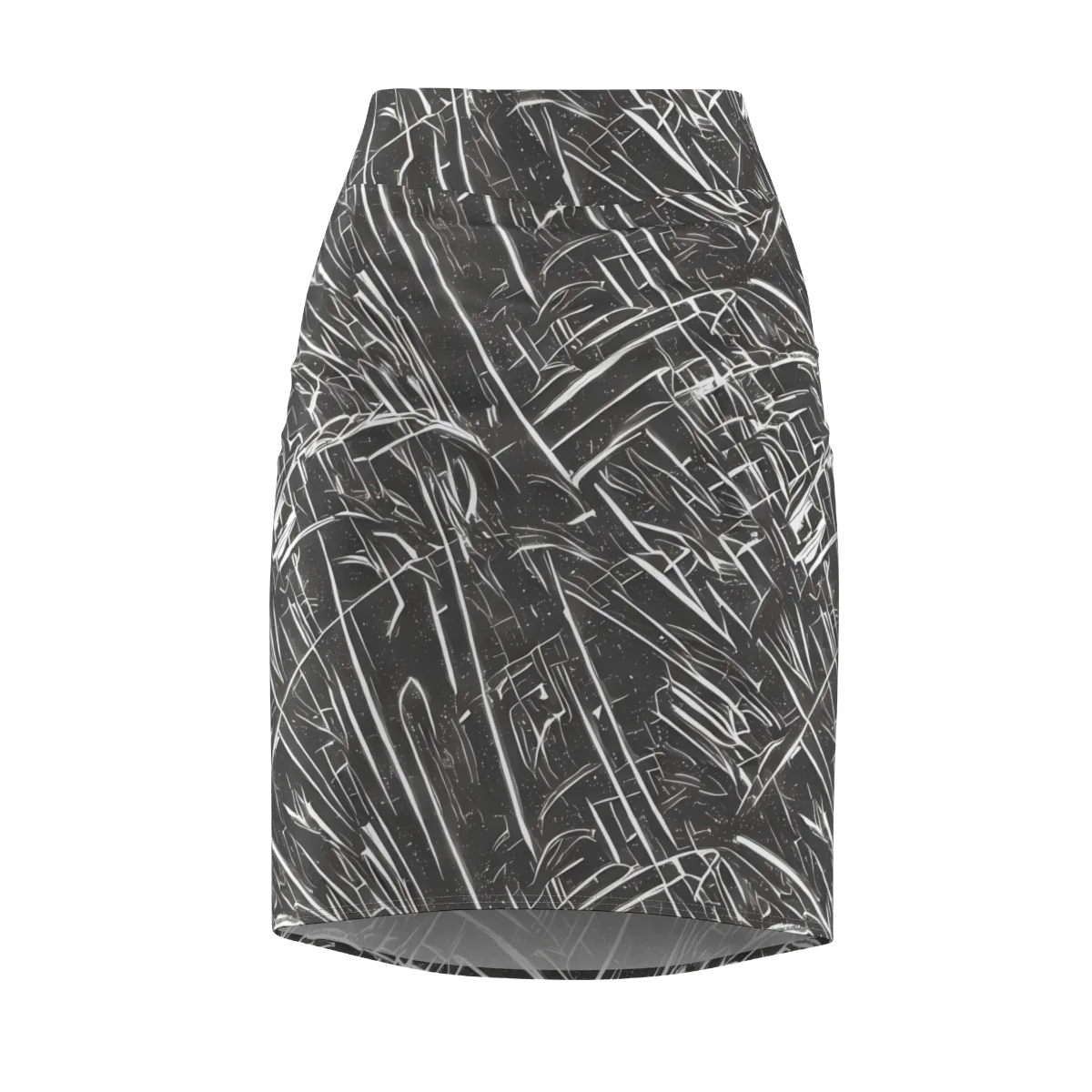 Inkwood Collision on Pencil Skirt — Front