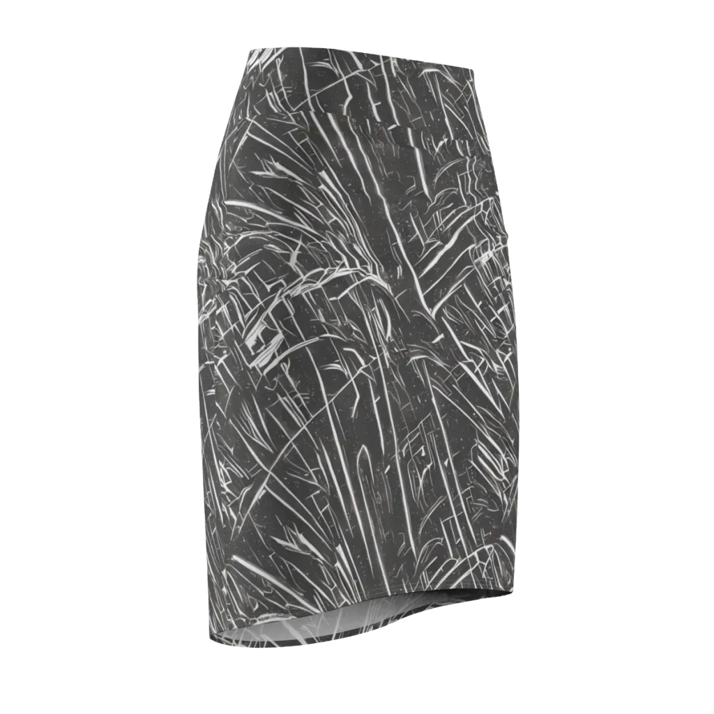 Inkwood Collision on Pencil Skirt — Front Side