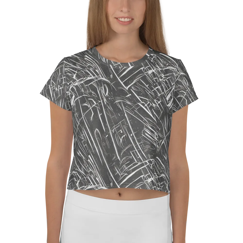 Inkwood Collision on Crop Tee — Front
