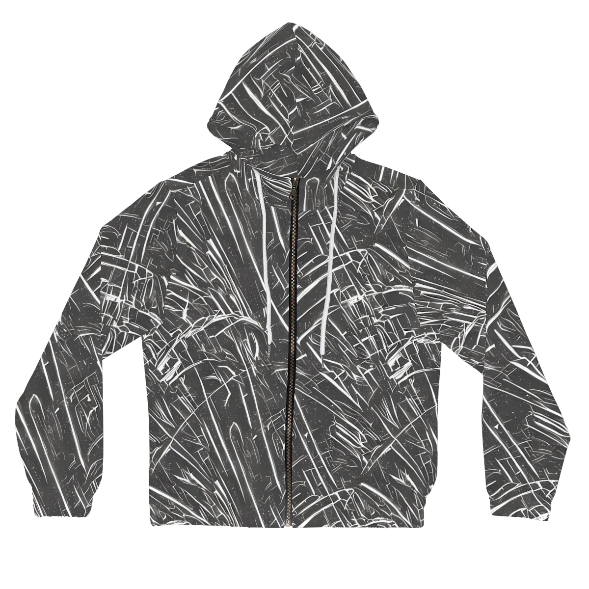 Inkwood Collision on Women's Full-Zip Hoodie — Front