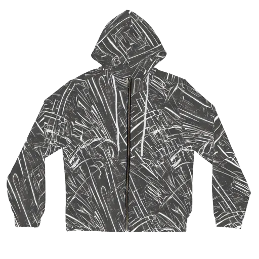 Inkwood Collision on a Women's Full-Zip Hoodie