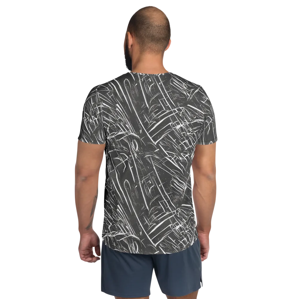 Inkwood Collision on Men's Athletic T-Shirt — Back