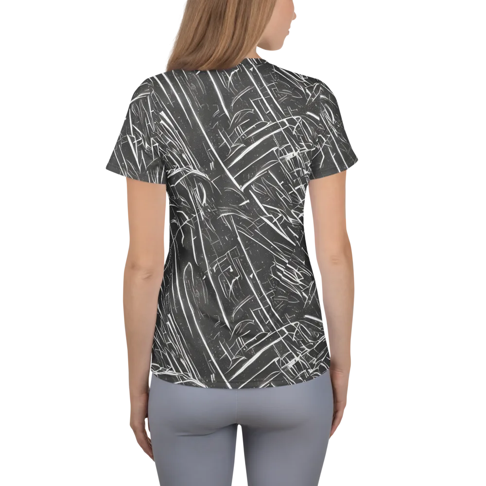 Inkwood Collision on Women's Athletic T-Shirt — Back