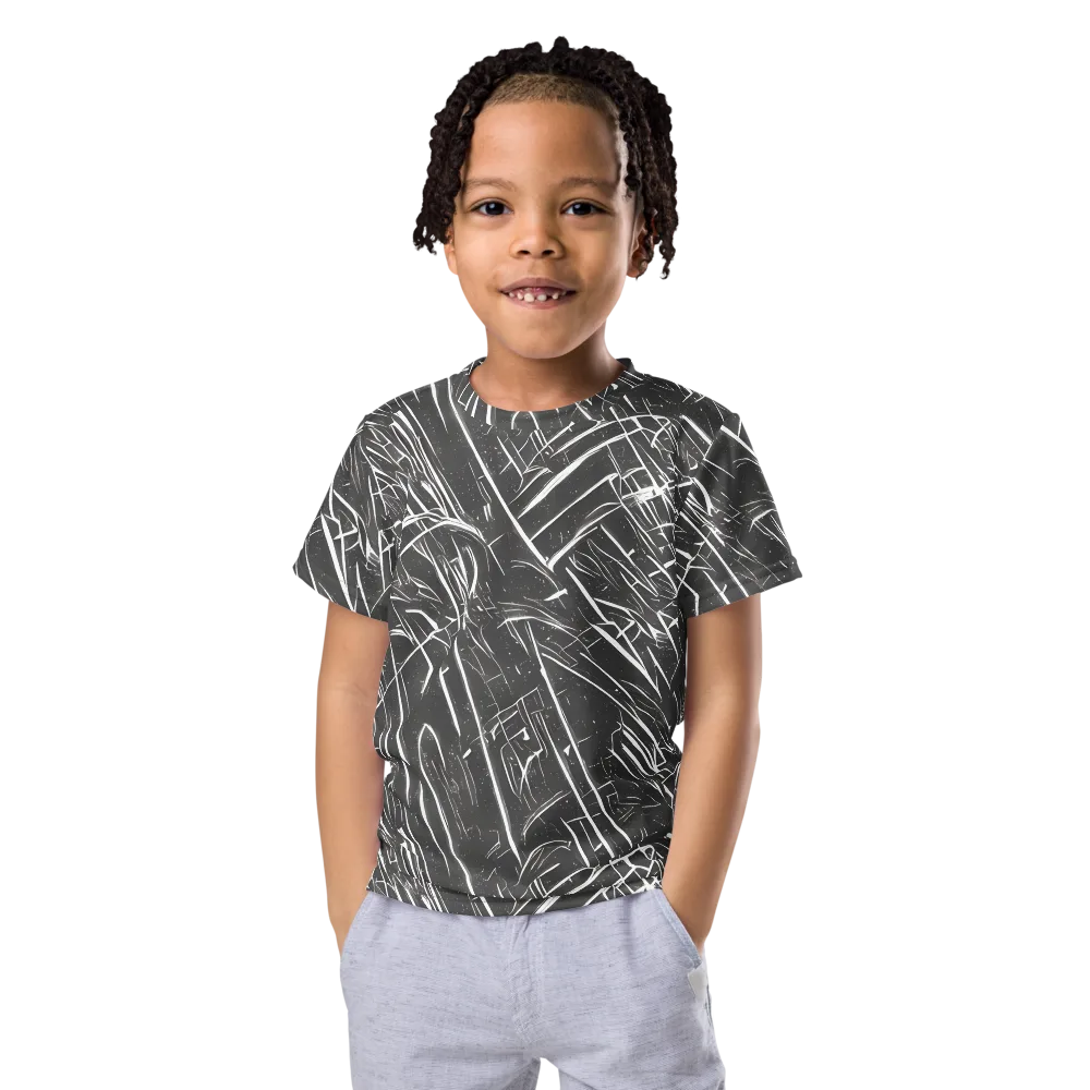Inkwood Collision on Kids Crew Neck T-Shirt — Front