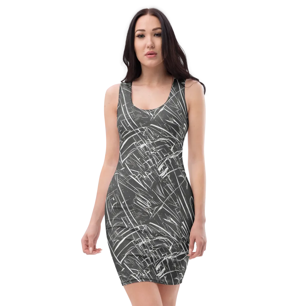 Inkwood Collision on Bodycon Dress — Front