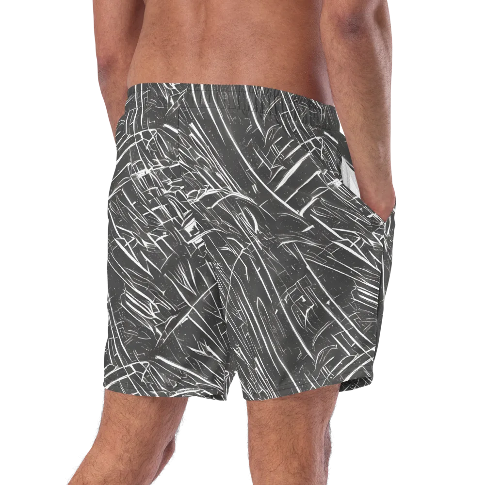 Inkwood Collision on Swim Trunks — Right Back