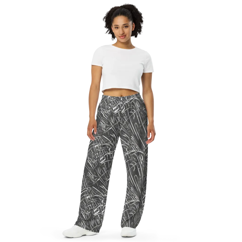 Inkwood Collision on Wide-Leg Pants — Front