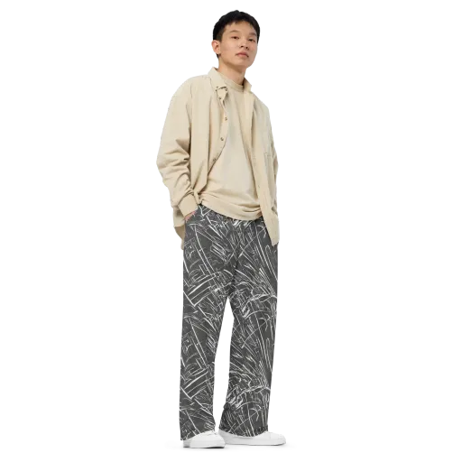 Inkwood Collision on a Wide-Leg Pants
