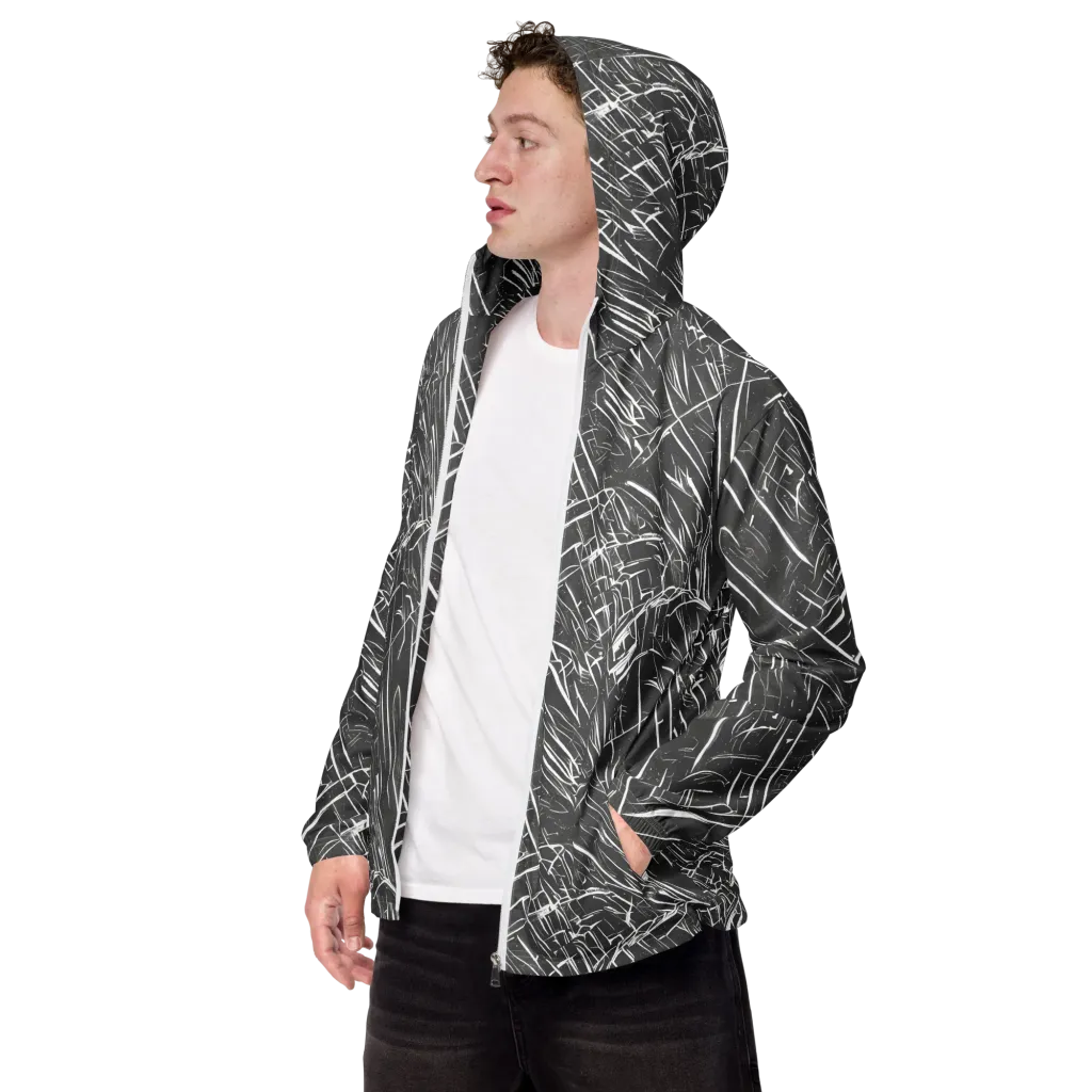 Inkwood Collision on Men's Windbreaker — Left Front