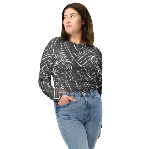 Inkwood Collision on a Long Sleeve Crop Top