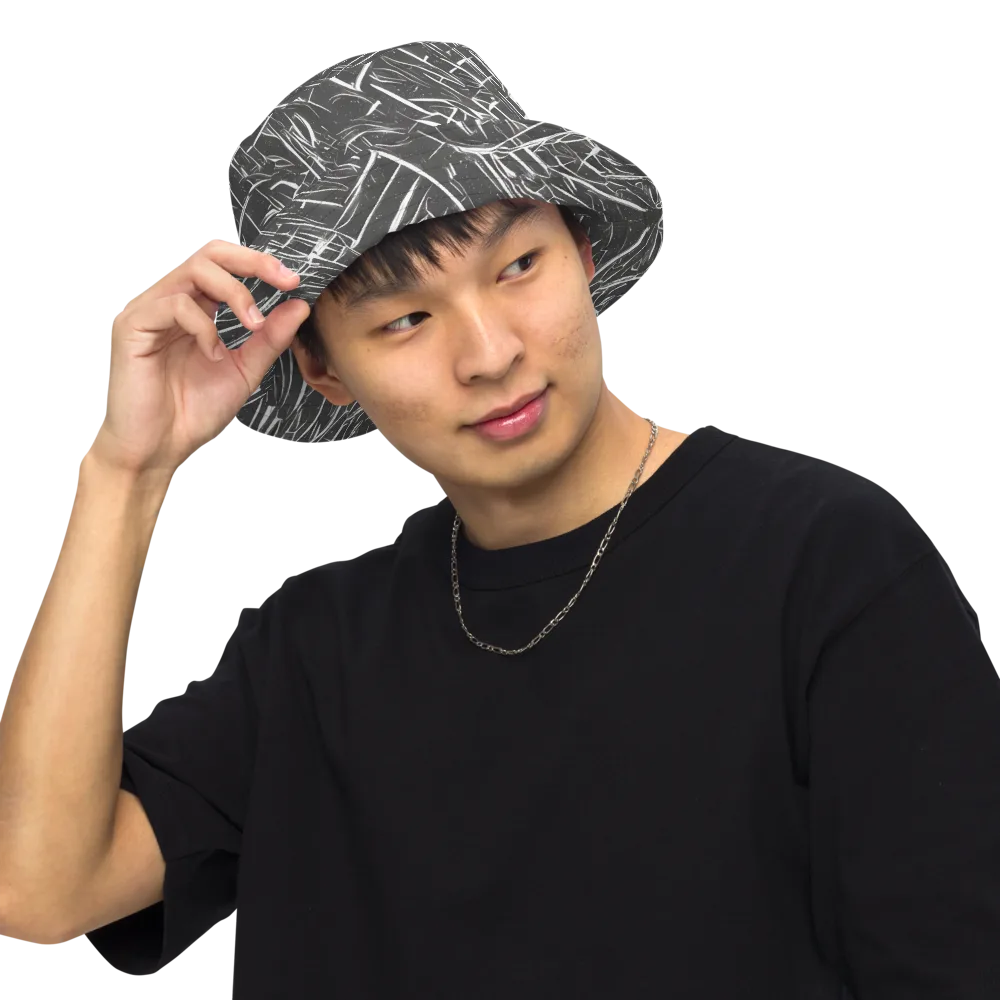 Inkwood Collision on Reversible Bucket Hat — Front Inside