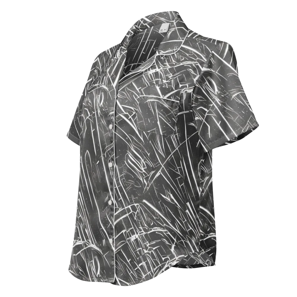 Inkwood Collision on Women's Short Sleeve Pajama Top — Left Front