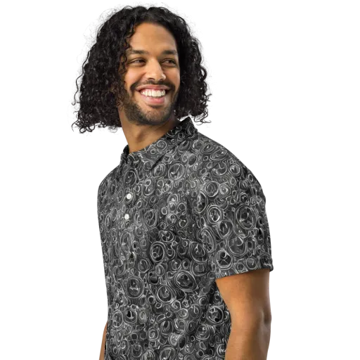Blackwater Riddle on a Men's Slim Fit Polo Shirt