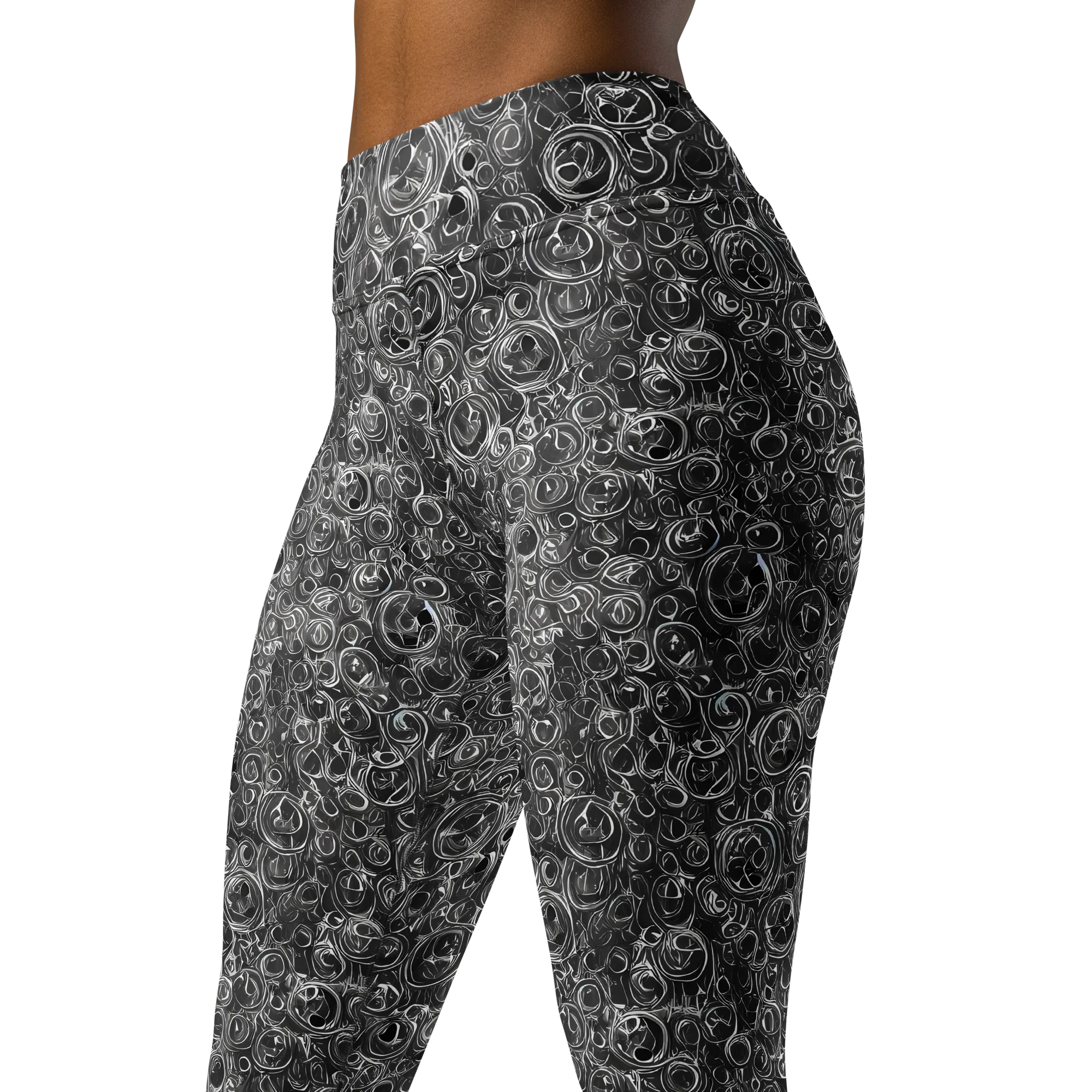 Blackwater Riddle on Yoga Leggings — Left Front