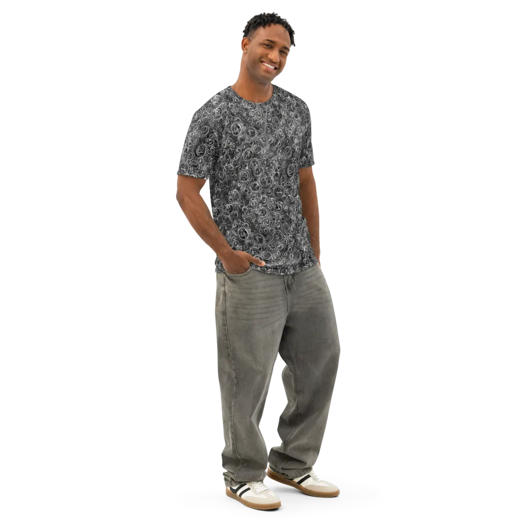 Blackwater Riddle on Men's Cotton Crew Neck T-Shirt — Right Front