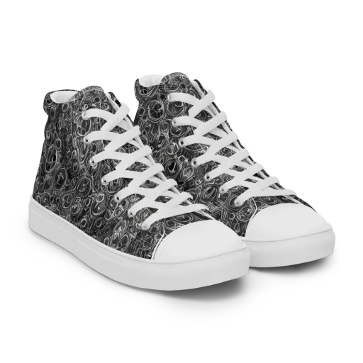 Blackwater Riddle on a Men's High Top Canvas Shoes