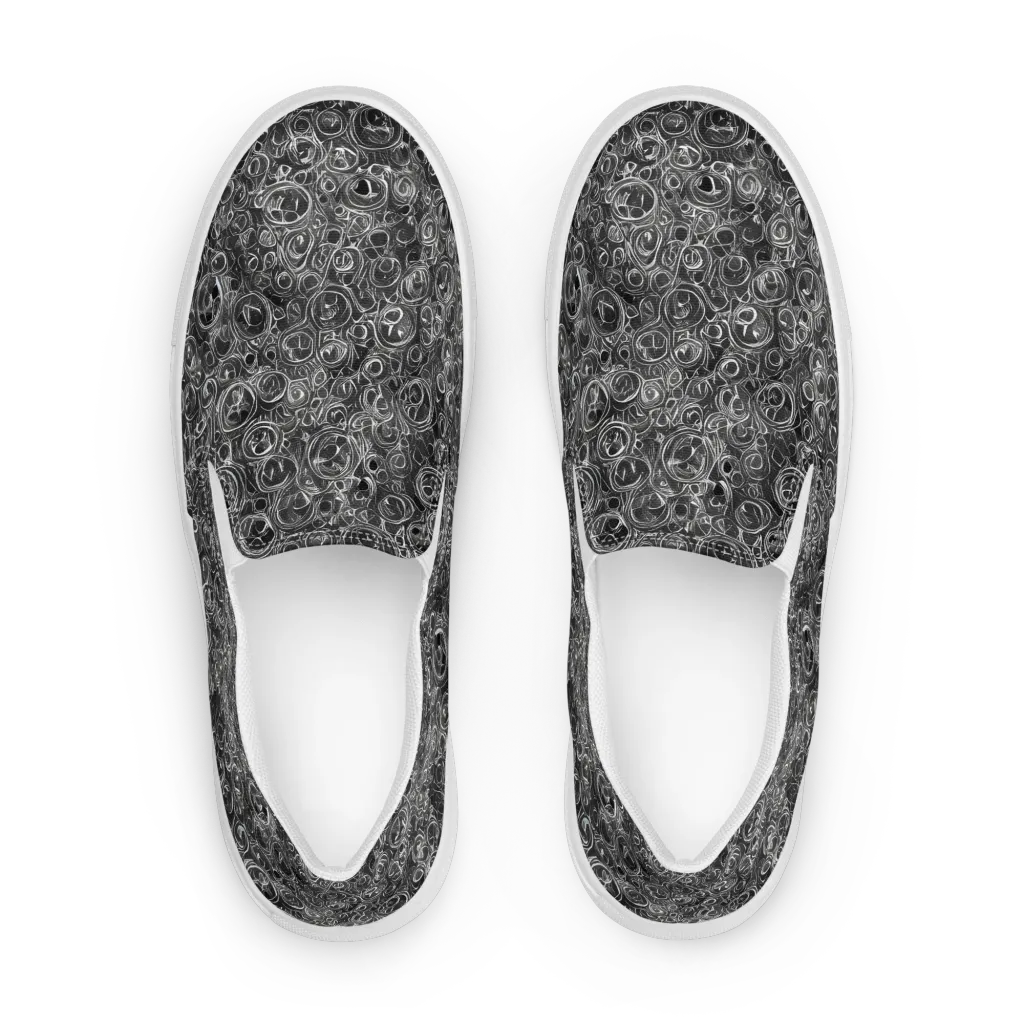 Blackwater Riddle on Men's Slip-On Canvas Shoes — Front