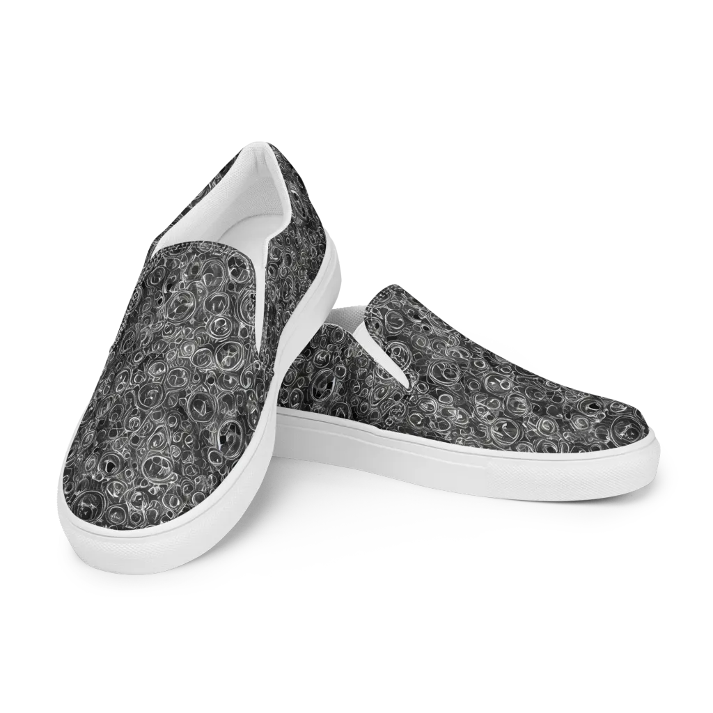 Blackwater Riddle on Men's Slip-On Canvas Shoes — Left Front