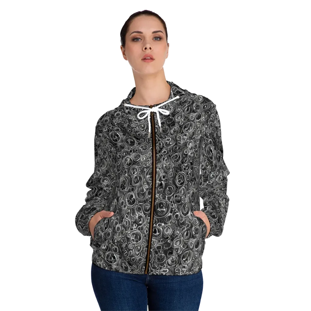 Blackwater Riddle on Women's Full-Zip Hoodie — Front On Person