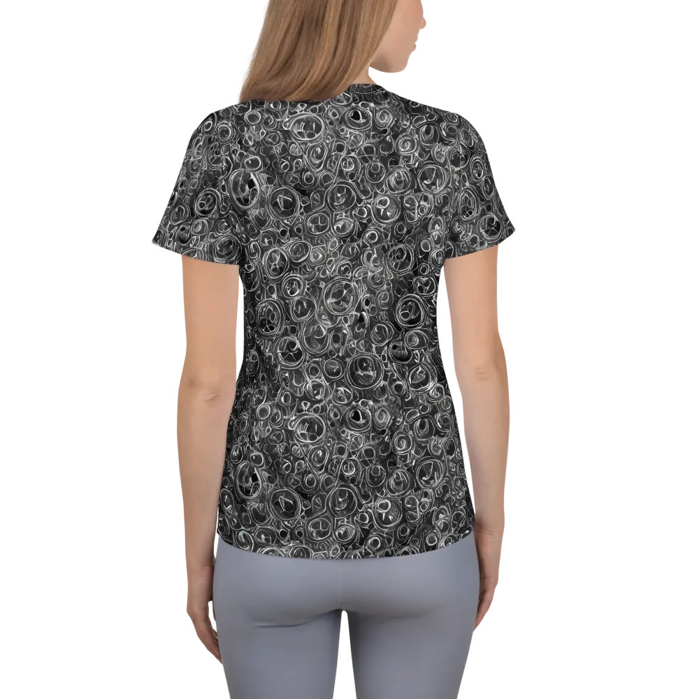 Blackwater Riddle on Women's Athletic T-Shirt — Back
