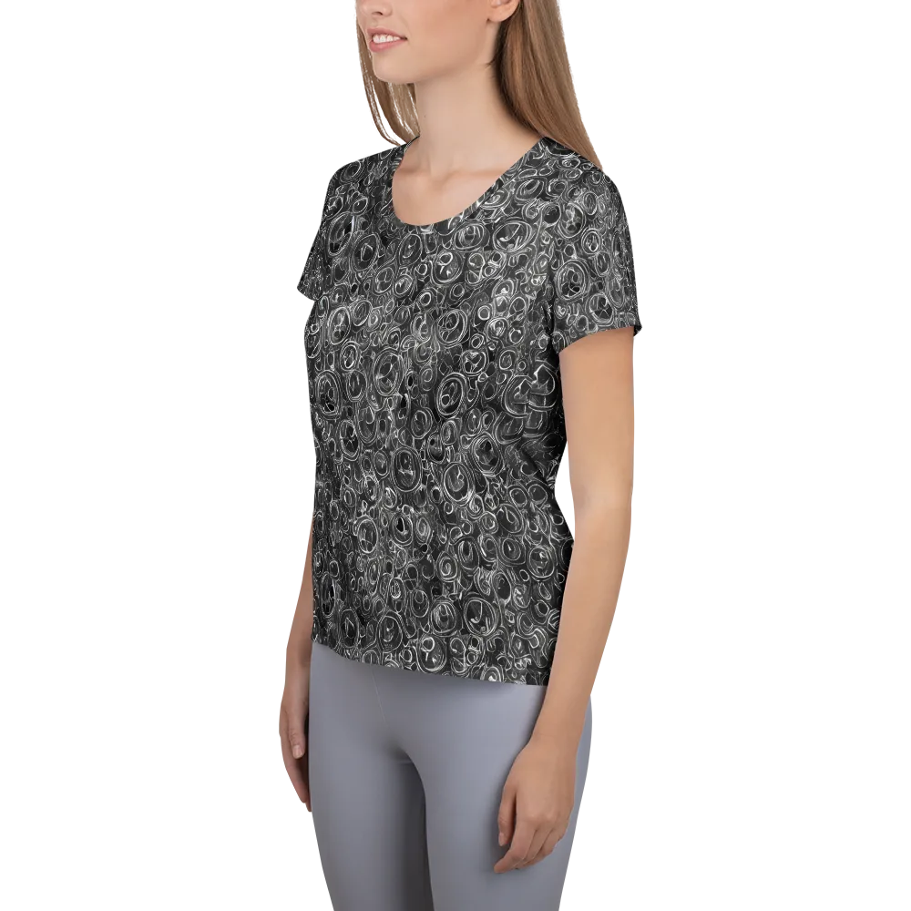 Blackwater Riddle on Women's Athletic T-Shirt — Left
