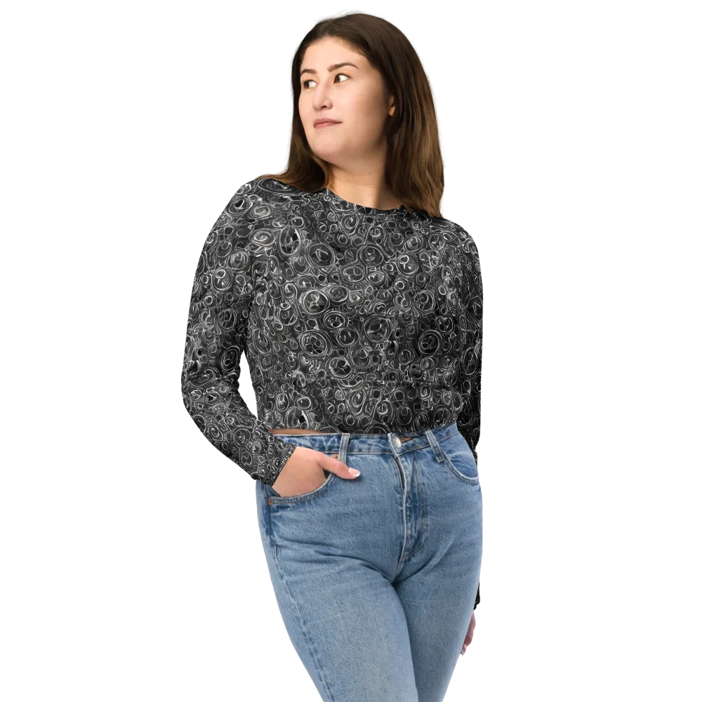 Blackwater Riddle on Long Sleeve Crop Top — Front
