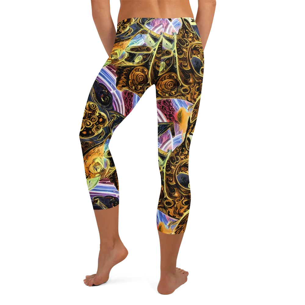 Aurum Rapture on Capri Leggings — Back