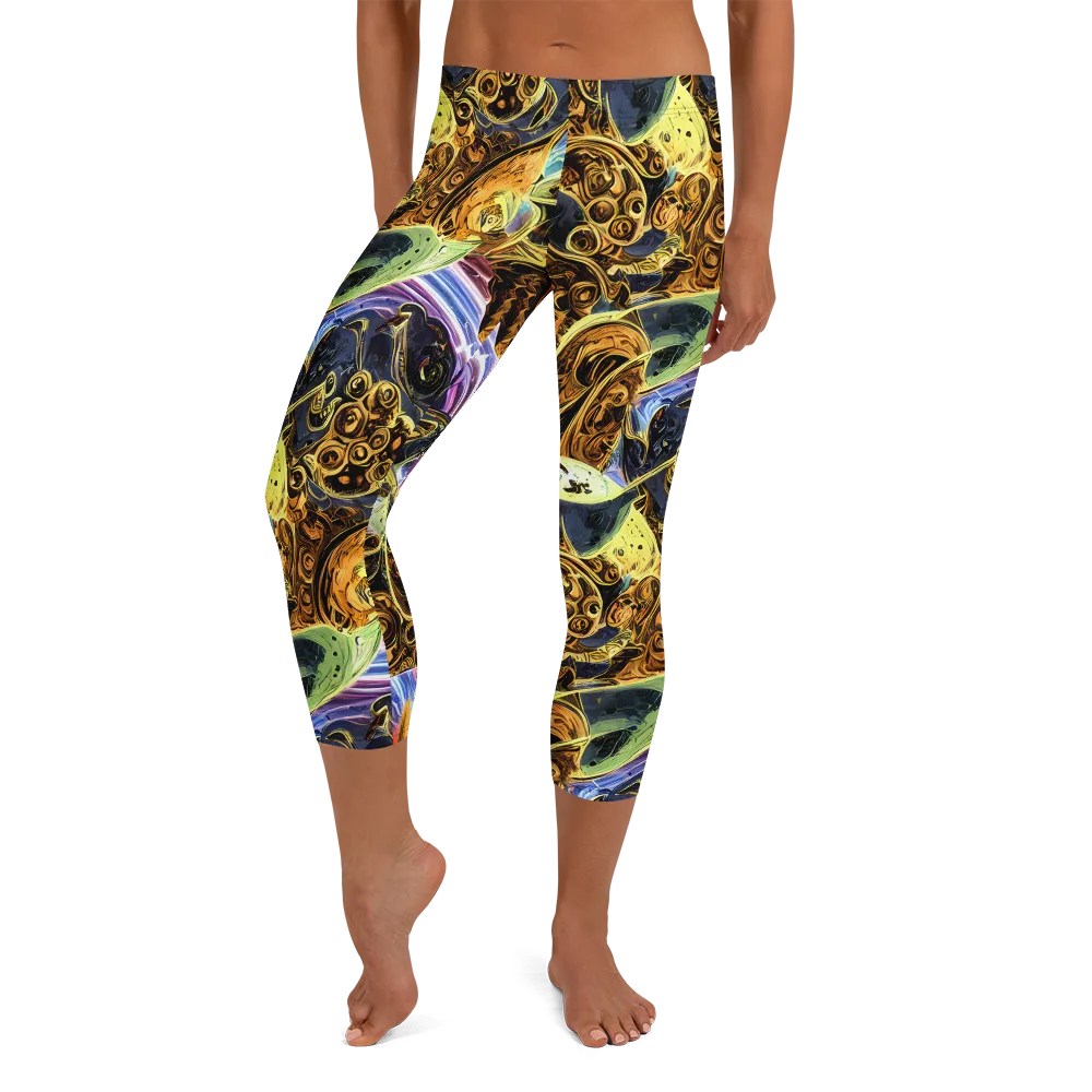 Aurum Rapture on Capri Leggings — Front