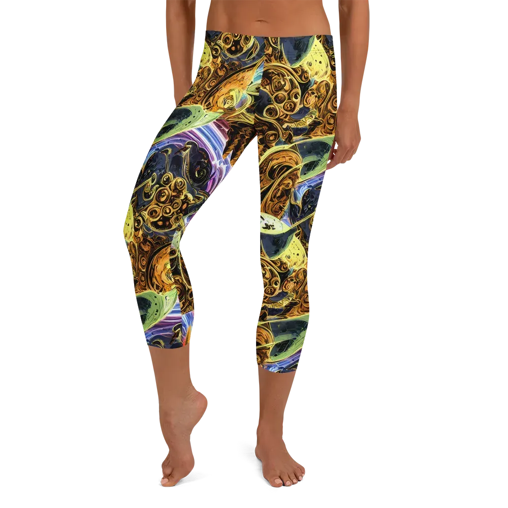 Aurum Rapture on Capri Leggings — Front
