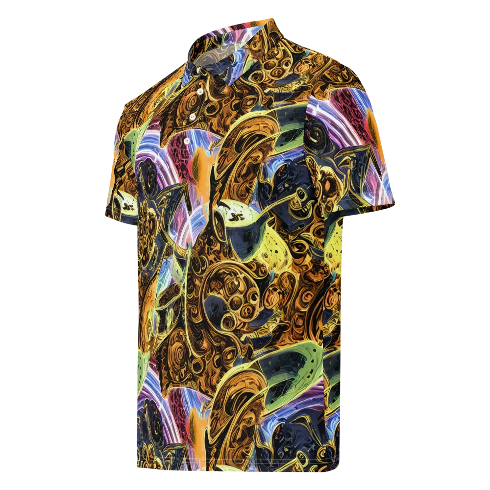 Aurum Rapture on Men's Slim Fit Polo Shirt — Left Front