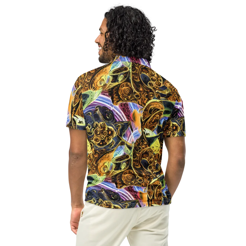 Aurum Rapture on Men's Slim Fit Polo Shirt — Back