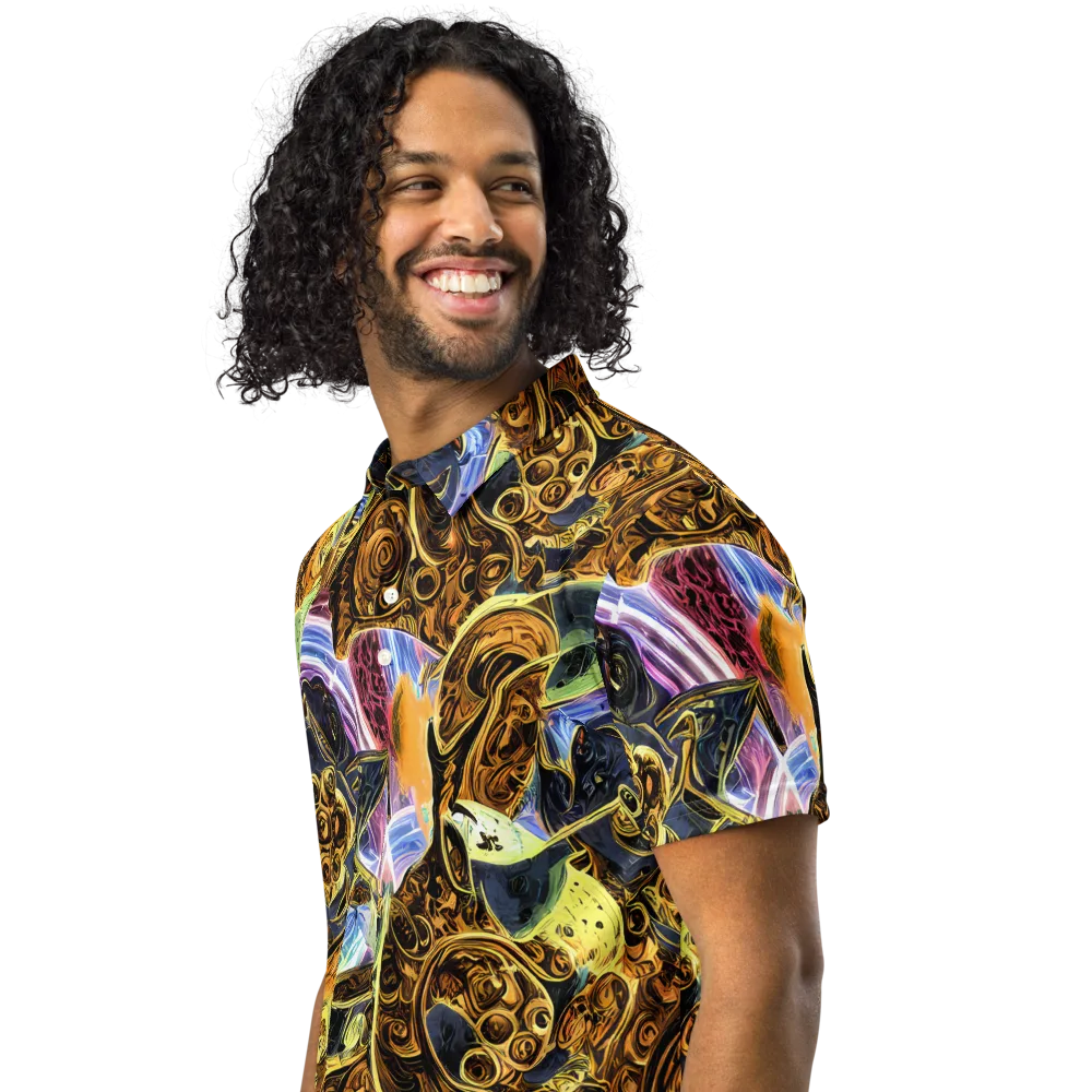 Aurum Rapture on Men's Slim Fit Polo Shirt — Left Front