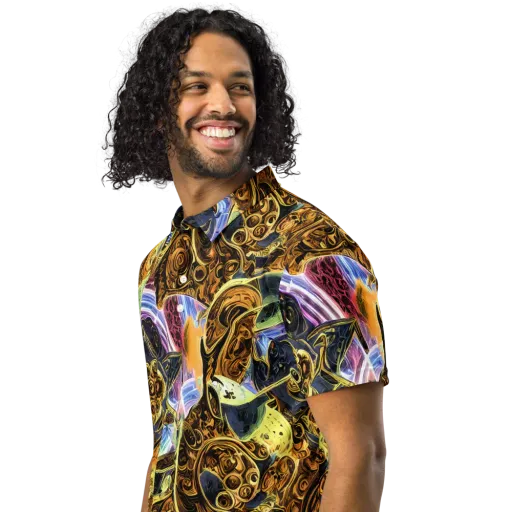 Aurum Rapture on a Men's Slim Fit Polo Shirt