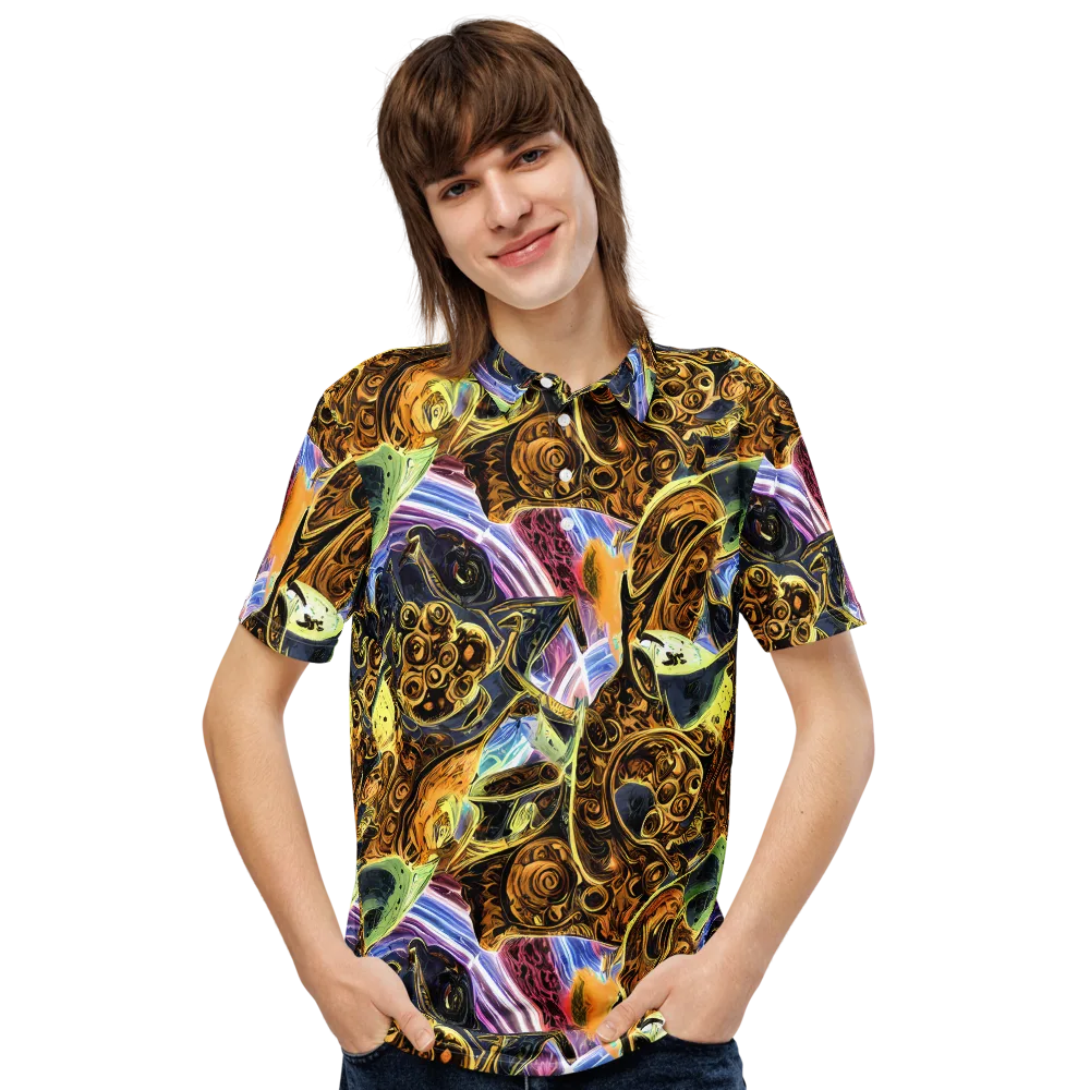 Aurum Rapture on Men's Slim Fit Polo Shirt — Front