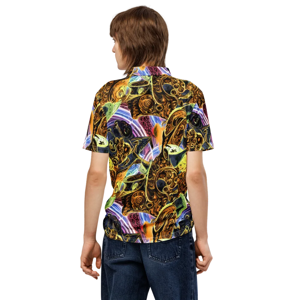 Aurum Rapture on Men's Slim Fit Polo Shirt — Back