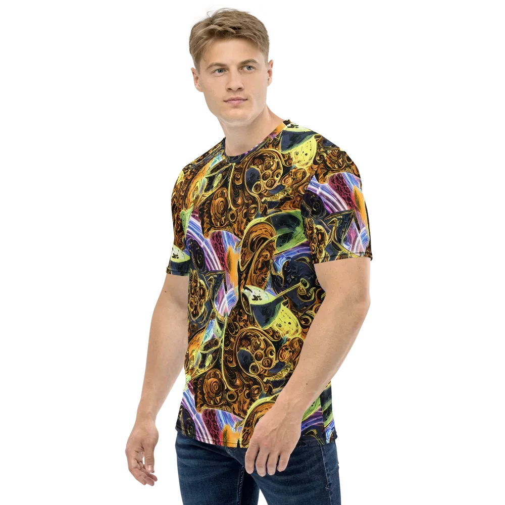 Aurum Rapture on Men's Crew Neck T-Shirt — Left