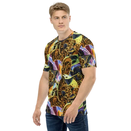 Aurum Rapture on a Men's Crew Neck T-Shirt