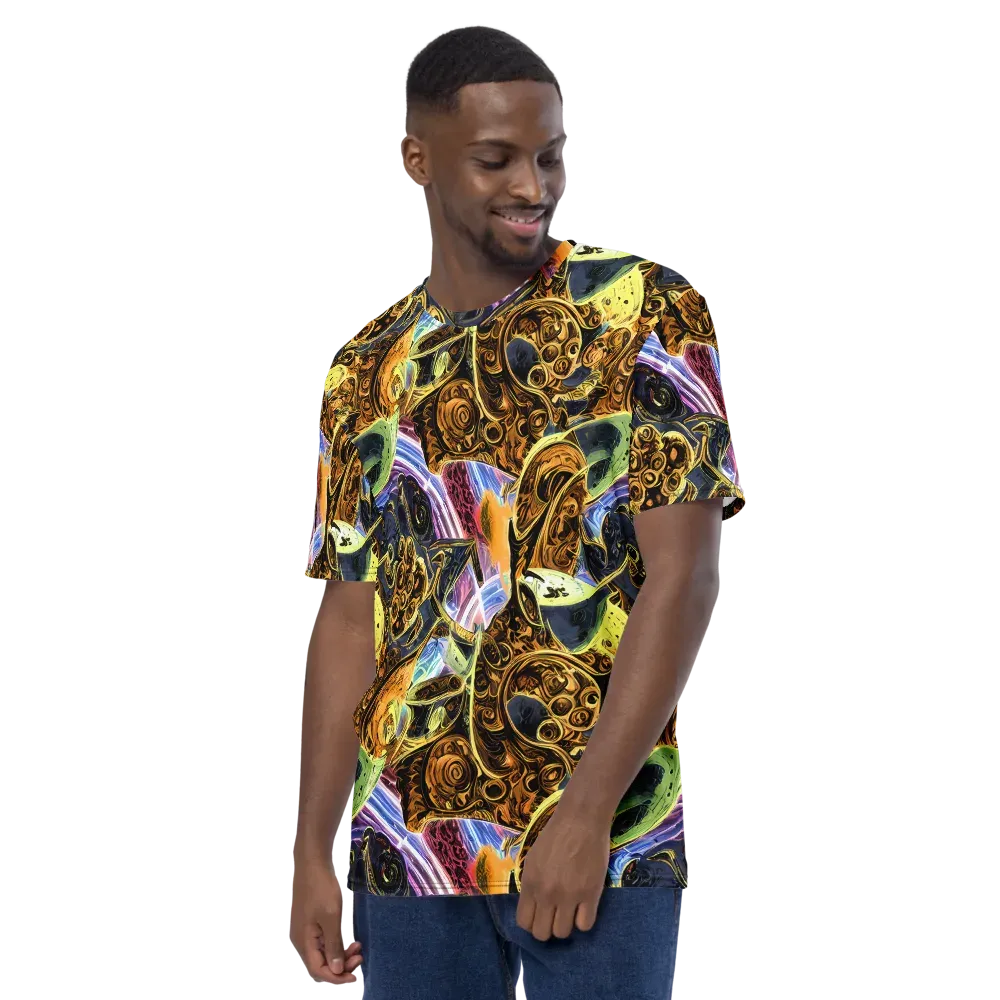 Aurum Rapture on Men's Crew Neck T-Shirt — Left
