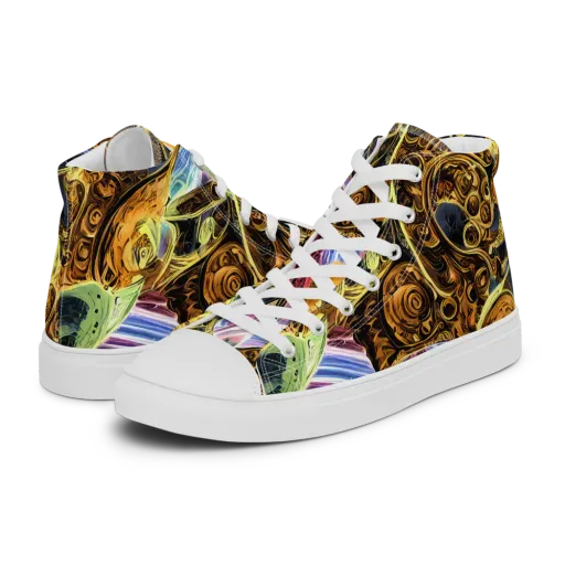 Aurum Rapture on a Men's High Top Canvas Shoes