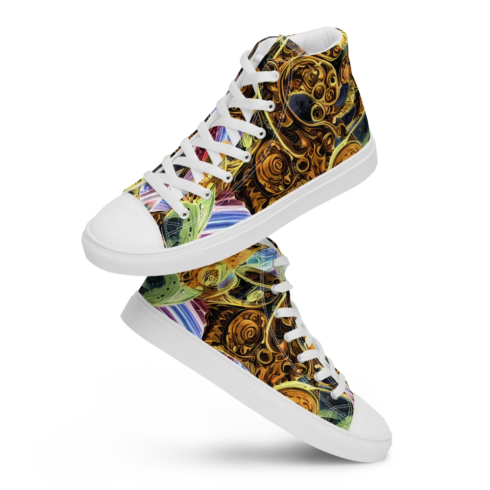 Aurum Rapture on Men's High Top Canvas Shoes — Front