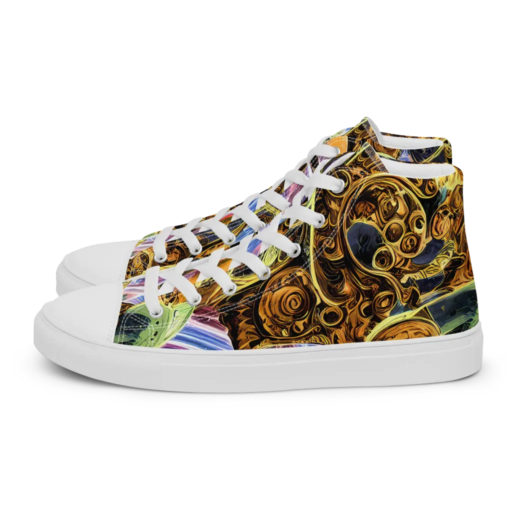 Aurum Rapture on Women's High Top Canvas Shoes — Left