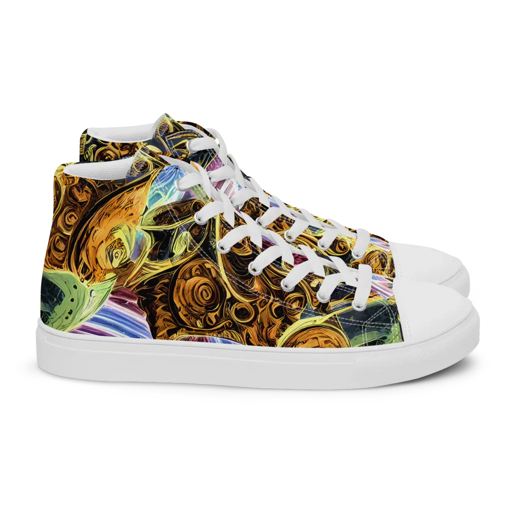 Aurum Rapture on Women's High Top Canvas Shoes — Right