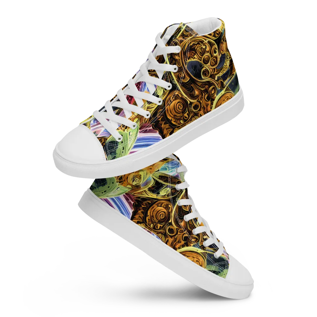 Aurum Rapture on Women's High Top Canvas Shoes — Front