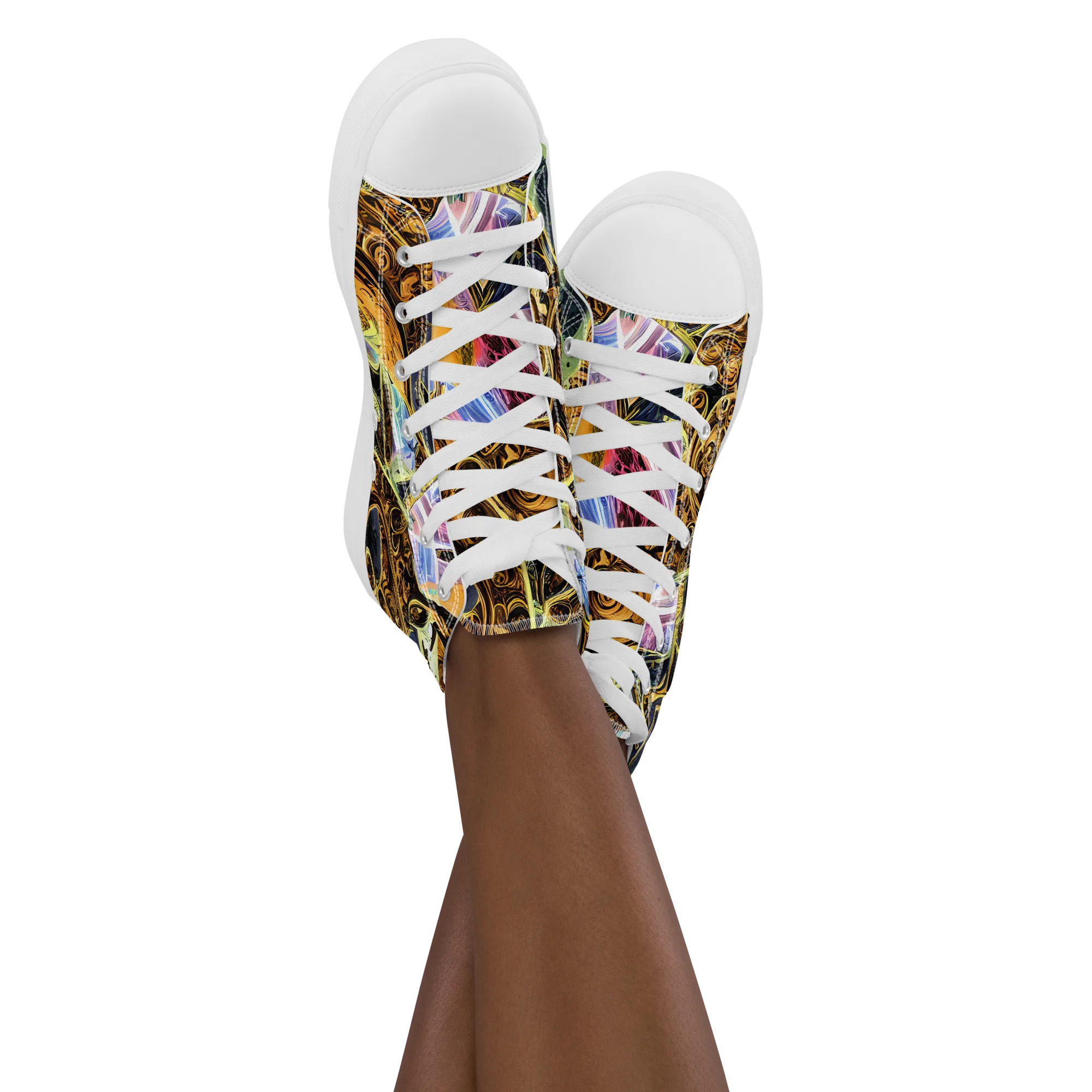 Aurum Rapture on Women's High Top Canvas Shoes — Front
