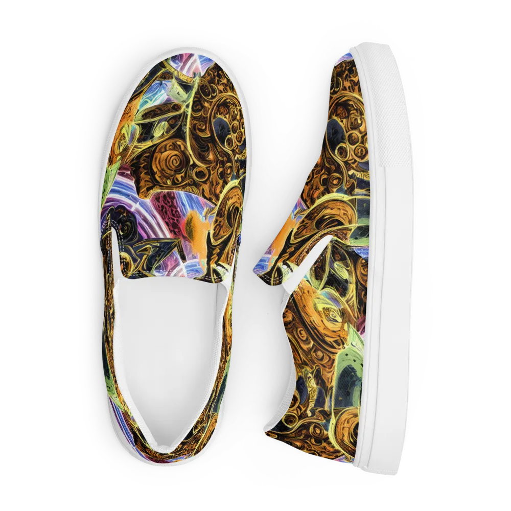 Aurum Rapture on Men's Slip-On Canvas Shoes — Front