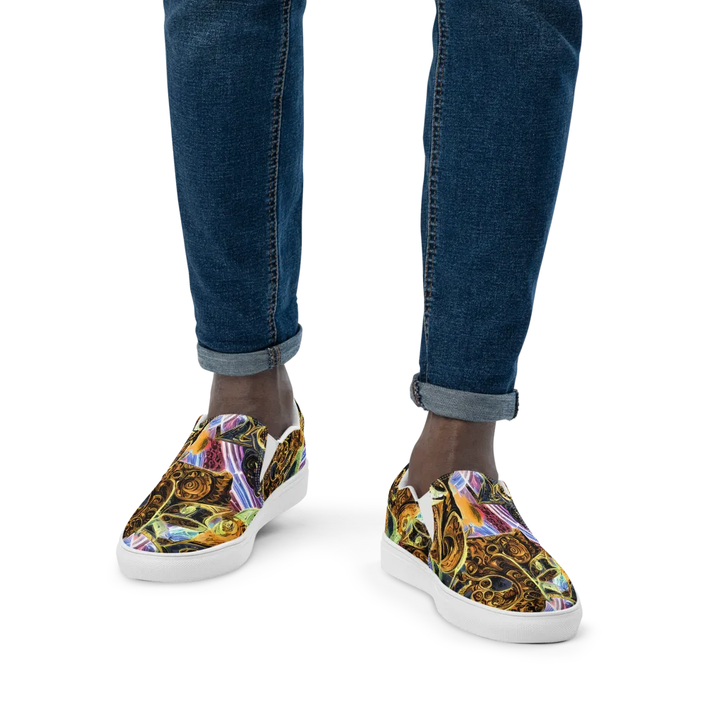 Aurum Rapture on Men's Slip-On Canvas Shoes — Front