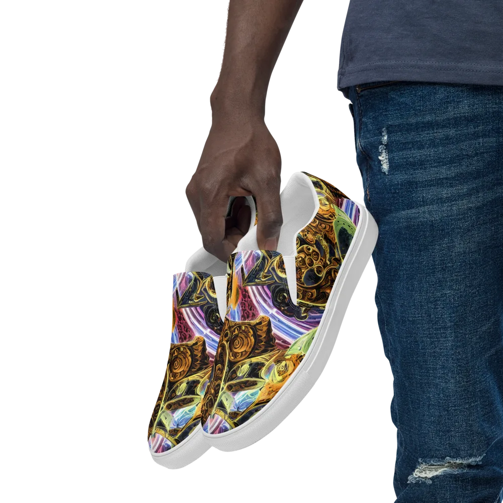 Aurum Rapture on Men's Slip-On Canvas Shoes — Left Front