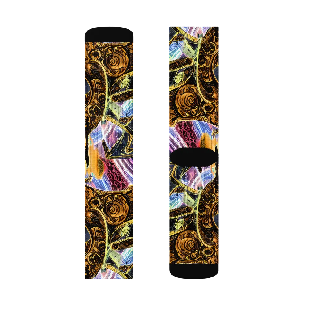 Aurum Rapture on Socks — Left Sock